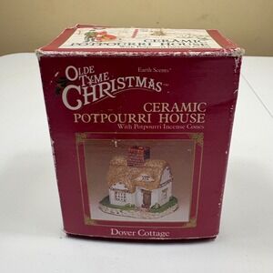 Olde Tyme Christmas Ceramic Potpourri House Dover Cottage Earth Scents